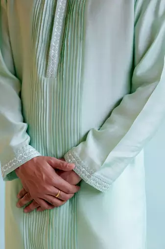 Minty dream pintuck kurta