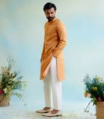 Marigold petal tissue kurta