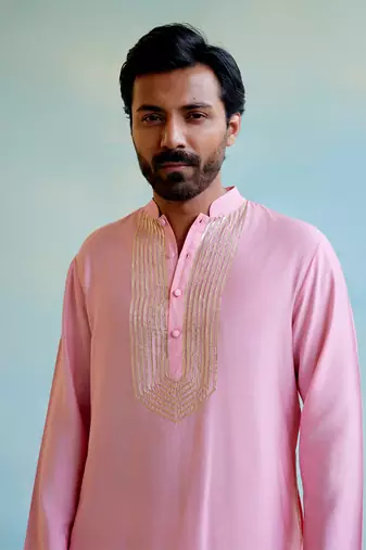 Rosy glow gota kurta