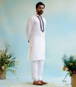 White embroidered kurta