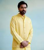 Sunshine glow stripe tissue nehru jacket