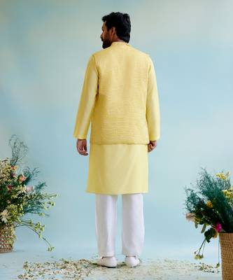 Sunshine glow stripe tissue nehru jacket 3