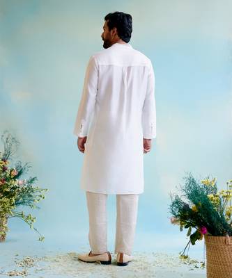 White lily gota kurta with narrow pants 4