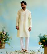 Yellow sunshine kurta with narrow pants