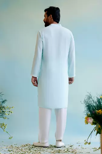 Dreamy blue dori kurta with narrow pants