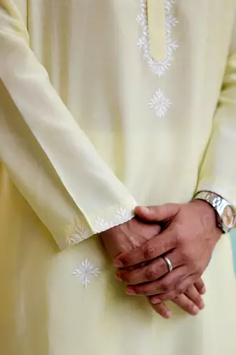 Yellow sunshine kurta with narrow pants