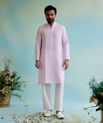 Lilac bliss kurta with narrow pants 1