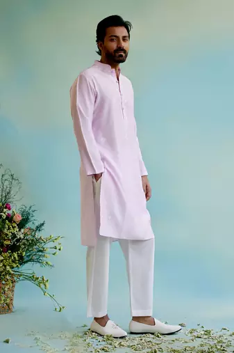 Lilac bliss kurta with narrow pants