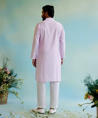 Lilac bliss kurta with narrow pants 4