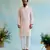 Blush pink dori kurta with narrow pants