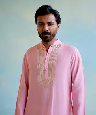 Pink glow gota kurta with narrow pants 2
