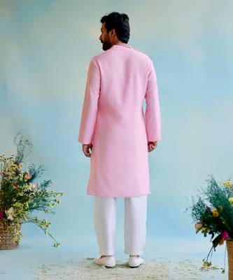 Pink glow gota kurta with narrow pants 3