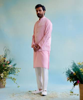 Pink glow gota kurta with narrow pants 4