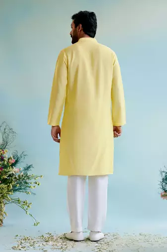 Yellow glow gota kurta with narrow pants