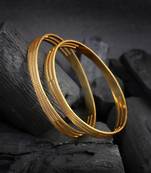 Women gold plated traditional set of two bangles
