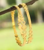 Women gold-plated traditional set of two bangles