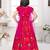 Tiny kingdom tomato colored printed sequins polyester fabric lehenga choli set