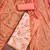 Orange Cambric Cotton Embroidered Unstitched Dress Material