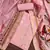 Pink Cotton Hand Work Unstitched Dress Material