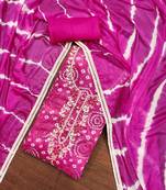 Rani Cotton Bandhani Printed Unstitched Dress Material