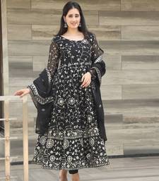 BALCK Georgette PARTY WEAR SUIT SET