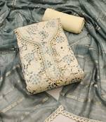 Multi color hand work work maslin cotton unstitched dress material