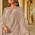 Fawn Embroidered Art Silk Semi Stitched Straight Palazzo Suit. Up To 42" Size