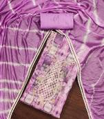 Purple color weaving work modal butti cotton unstitched dress material