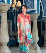 Multy colour designer printed coord set for trendy fashion looks in muslin fabric