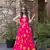 Pink colour beautiful girlie rayon fabric partywear long gown for trendy looks wedding ceremony