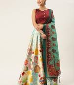 Maroon Colour Beautiful Style Printed Ceremonial Wear Lehenga Choli Set For Party Glam Looks