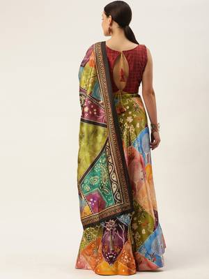 Red Colour Beautiful Style Printed Ceremonial Wear Lehenga Choli Set For Party Glam Looks 2