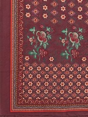Maroon Colour Beautiful Girlie Floral Print Wedding Wear Satin Silk Lehenga Choli For Stylish Girls 4