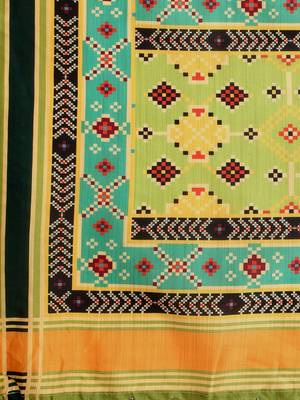 Dark Green Colour Beautiful Girlie Floral Print Wedding Wear Satin Silk Lehenga Choli For Stylish Girls 4