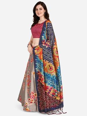 Pink Colour Beautiful Girlie Floral Print Wedding Wear Satin Silk Lehenga Choli For Stylish Girls 1