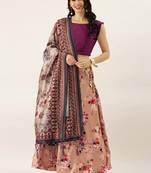 Rani Satin Silk Fabric Beautifully Printed Girlie Wedding Partywear Lehenga Choli Set