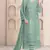 Green embroidered faux georgette semi stitched salwar suit