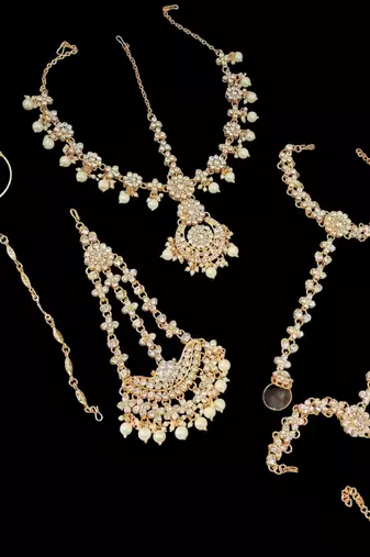 Neacklesh  set moti  kundan