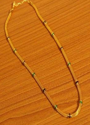 Gold plated meenakari pendant chain / necklace 1