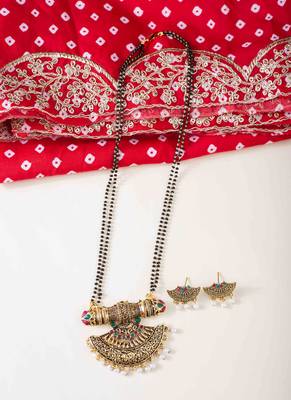 Antique Gold-Plated Temple Tali Mangalsutra Set 1