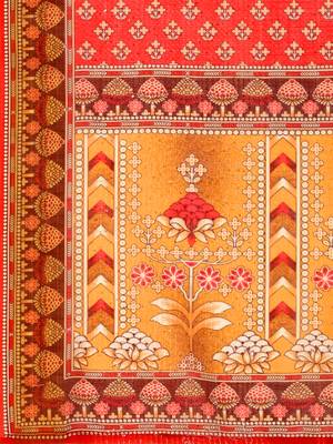 Orange ly Printed Linen Saree Trendy Girlie Looks In Wedding Season 4