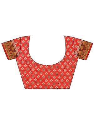 Orange ly Printed Linen Saree Trendy Girlie Looks In Wedding Season 5