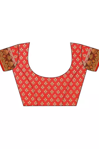 Orange ly Printed Linen Saree Trendy Girlie Looks In Wedding Season