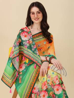 Multi ly Printed Linen Saree Trendy Girlie Looks In Wedding Season 2
