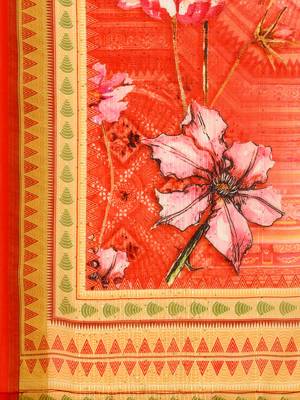 Peach ly Printed Linen Saree Trendy Girlie Looks In Wedding Season 4