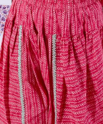 Red cotton kurta with dhoti ethnic set 6