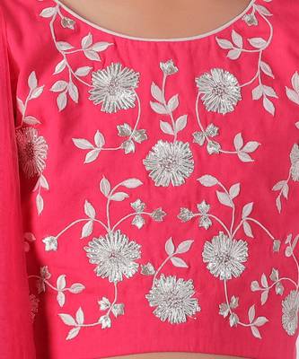 Red cotton lehanga and choli with dupata ethnic set 5