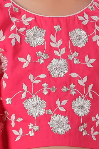 Red cotton lehanga and choli with dupata ethnic set
