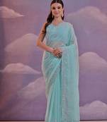 Sky Sequins Georgette Saree 