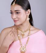  copper Combo temple rajwadi style jewellery set